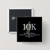 パーソナライズなランナー10kのクロス・カントリーの記念品 缶バッジ (正面&裏面)