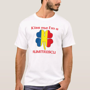 パーソナライズなルーマニア語は私によってがDumitrescuである私に接吻しま Tシャツ