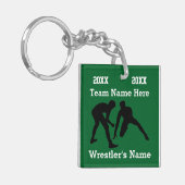 パーソナライズなレスリングのキーホルダーのギフトのあなたの文字 キーホルダー (正面左)