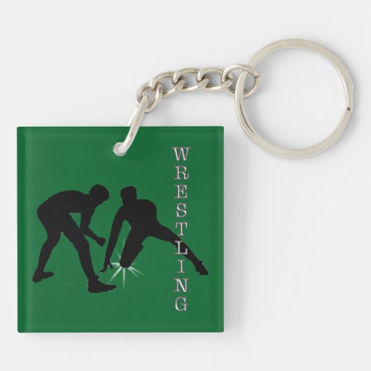 パーソナライズなレスリングのキーホルダーのギフトのあなたの文字 キーホルダー (裏面)