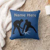 パーソナライズなレスリングの枕あなたの文字および色 クッション (ブランケット)