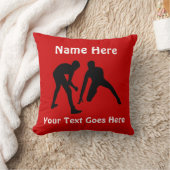 パーソナライズなレスリングはあなたの文字および色を置きます クッション (ブランケット)
