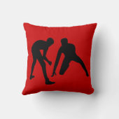 パーソナライズなレスリングはあなたの文字および色を置きます クッション (裏面)