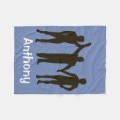 パーソナライズなレスリング選手の勝利フリースブランケット フリースブランケット (正面(横))