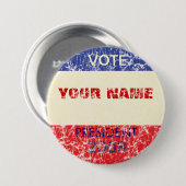 パーソナライズなレトロのキャンペーンボタン 缶バッジ (正面&裏面)