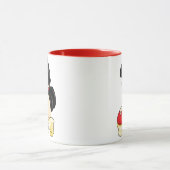 パーソナライズなレトロのピンナップの入れ墨 マグカップ (中央)