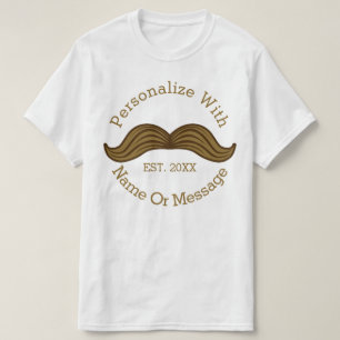 パーソナライズなレトロの髭 Tシャツ
