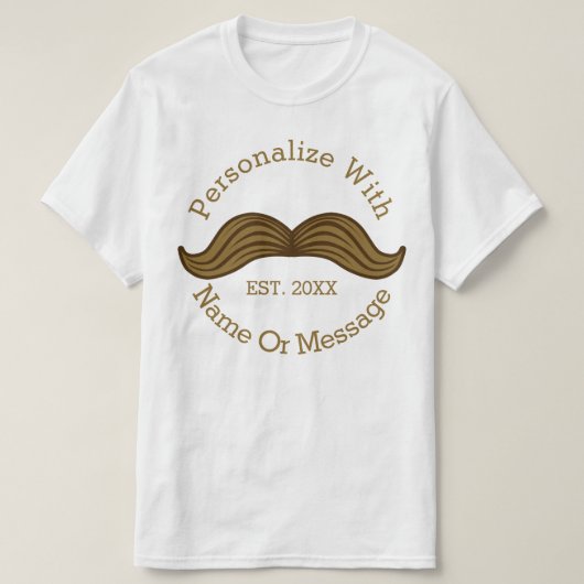パーソナライズなレトロの髭 Tシャツ (デザイン正面)
