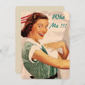 パーソナライズなレトロは私の新婦付添人またはメイド・オブ・オーナー(花嫁付き添い人)です 招待状 (正面/裏面)