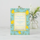 パーソナライズなレモンの木の庭のパーティの招待状 招待状 (スタンド正面)