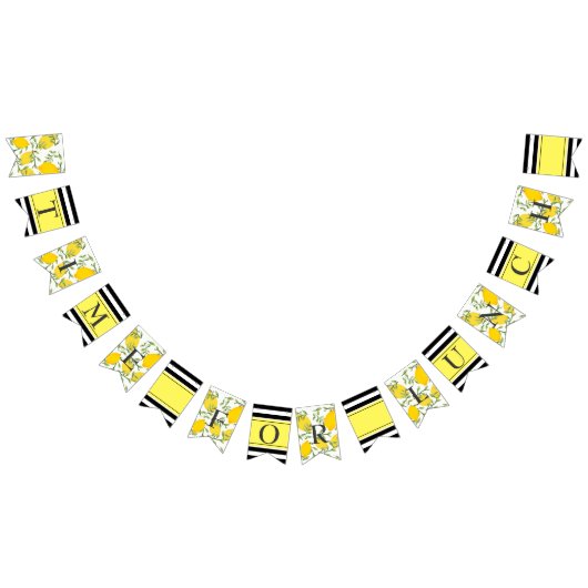 パーソナライズなレモンプリントの旗布の旗 バンティングフラッグ (全)