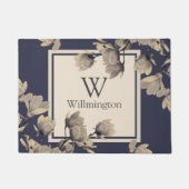 パーソナライズなロマンチックなヴィンテージのマグノリア- ドアマット (正面)