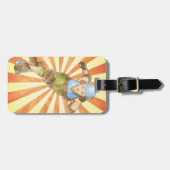 パーソナライズなローラーのダービーの女の子の荷物のラベル ラゲッジタグ (正面横)