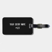 パーソナライズなローラーのダービーの女の子の荷物のラベル ラゲッジタグ (裏面横)