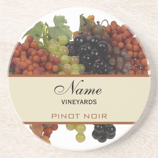 パーソナライズなワインのコースター コースター (正面)