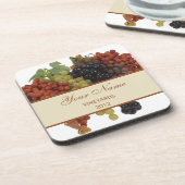 パーソナライズなワインのラベルのコースター コースター (左側)