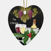 パーソナライズなワイン愛好家2013のオーナメント セラミックオーナメント (左)