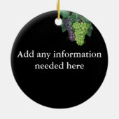 パーソナライズなワイン愛好家2014のオーナメントのギフト セラミックオーナメント (裏面)