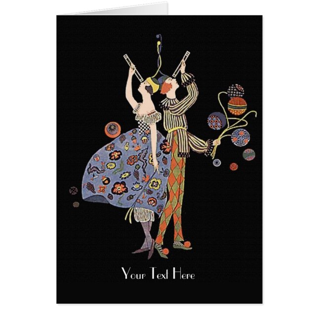 パーソナライズなヴィンテージのアールデコのパーティーの常連客 (正面)