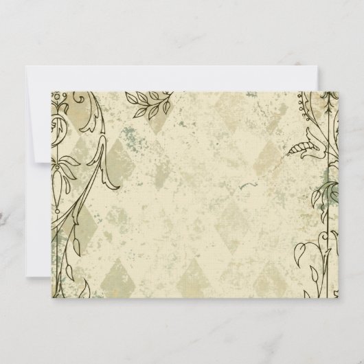 パーソナライズなヴィンテージのイタリアンな緑青は感謝していしています サンキューカード (正面)