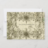 パーソナライズなヴィンテージのイタリアンな緑青は感謝していしています サンキューカード (裏面)