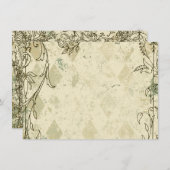 パーソナライズなヴィンテージのイタリアンな緑青は感謝していしています サンキューカード (正面/裏面)