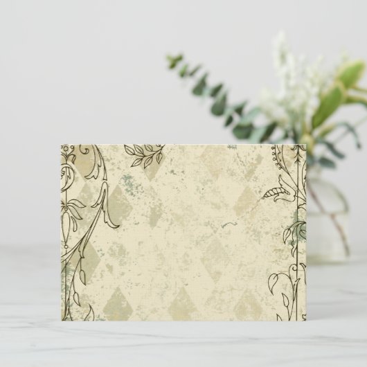 パーソナライズなヴィンテージのイタリアンな緑青は感謝していしています サンキューカード (スタンド正面)