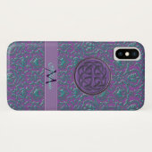 パーソナライズなヴィンテージのケルト結び目模様のiPhone Xの場合 Case-Mate iPhoneケース (裏面(横))