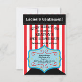 パーソナライズなヴィンテージのサーカスのパーティの招待状 招待状 (正面)