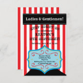 パーソナライズなヴィンテージのサーカスのパーティの招待状 招待状 (正面/裏面)