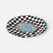 パーソナライズなヴィンテージのサーカスのパーティーのプレート ペーパープレート (アングル)