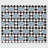 パーソナライズなヴィンテージのサーカスの包装紙 ラッピングペーパー (フラット)