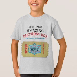 パーソナライズなヴィンテージのサーカスの誕生日のワイシャツ Tシャツ