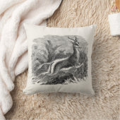 パーソナライズなヴィンテージのスプリングボックのカモシカのガゼル クッション (ブランケット)