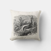 パーソナライズなヴィンテージのスプリングボックのカモシカのガゼル クッション (正面)