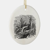 パーソナライズなヴィンテージのスプリングボックのカモシカのガゼル セラミックオーナメント (右)