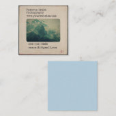 パーソナライズなヴィンテージのスライドの名刺 スクエア名刺 (正面/裏面)