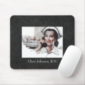 パーソナライズなヴィンテージのナースのカスタム マウスパッド (マウス)