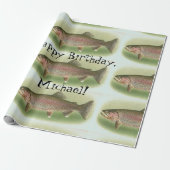 パーソナライズなヴィンテージのニジマス ラッピングペーパー (アンロールド)