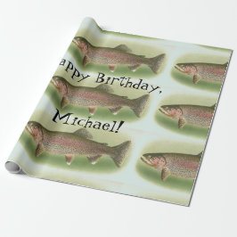 パーソナライズなヴィンテージのニジマス ラッピングペーパー