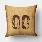 パーソナライズなヴィンテージのバスケットボールの装飾用クッション クッション (裏面)