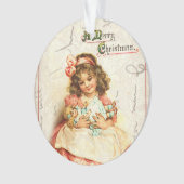 パーソナライズなヴィンテージのビクトリアンなクリスマスのオーナメント オーナメント (正面)