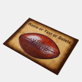 パーソナライズなヴィンテージのフットボールのドア・マット ドアマット (アングル)