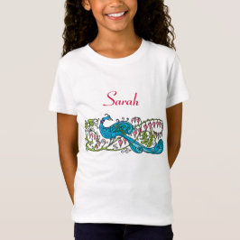 パーソナライズなヴィンテージの孔雀 Tシャツ