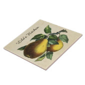 パーソナライズなヴィンテージの植物のナシ タイル (側面)