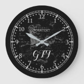 パーソナライズなヴィンテージの牡羊座の星座の(占星術の)十二宮図 ラージ壁時計 (正面)