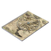 パーソナライズなヴィンテージの航海のなコンパスおよび地図 ノートブック (左側)