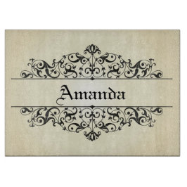 パーソナライズなヴィンテージの花柄 カッティングボード