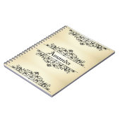 パーソナライズなヴィンテージの花柄 ノートブック (左側)