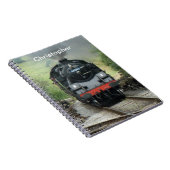 パーソナライズなヴィンテージの蒸気の列車のノート ノートブック (右側)